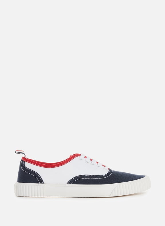 Heritage cotton canvas sneakers Multicolour by THOM BROWNE THOM BROWNE Heritage cotton canvas sneakers Multicolour