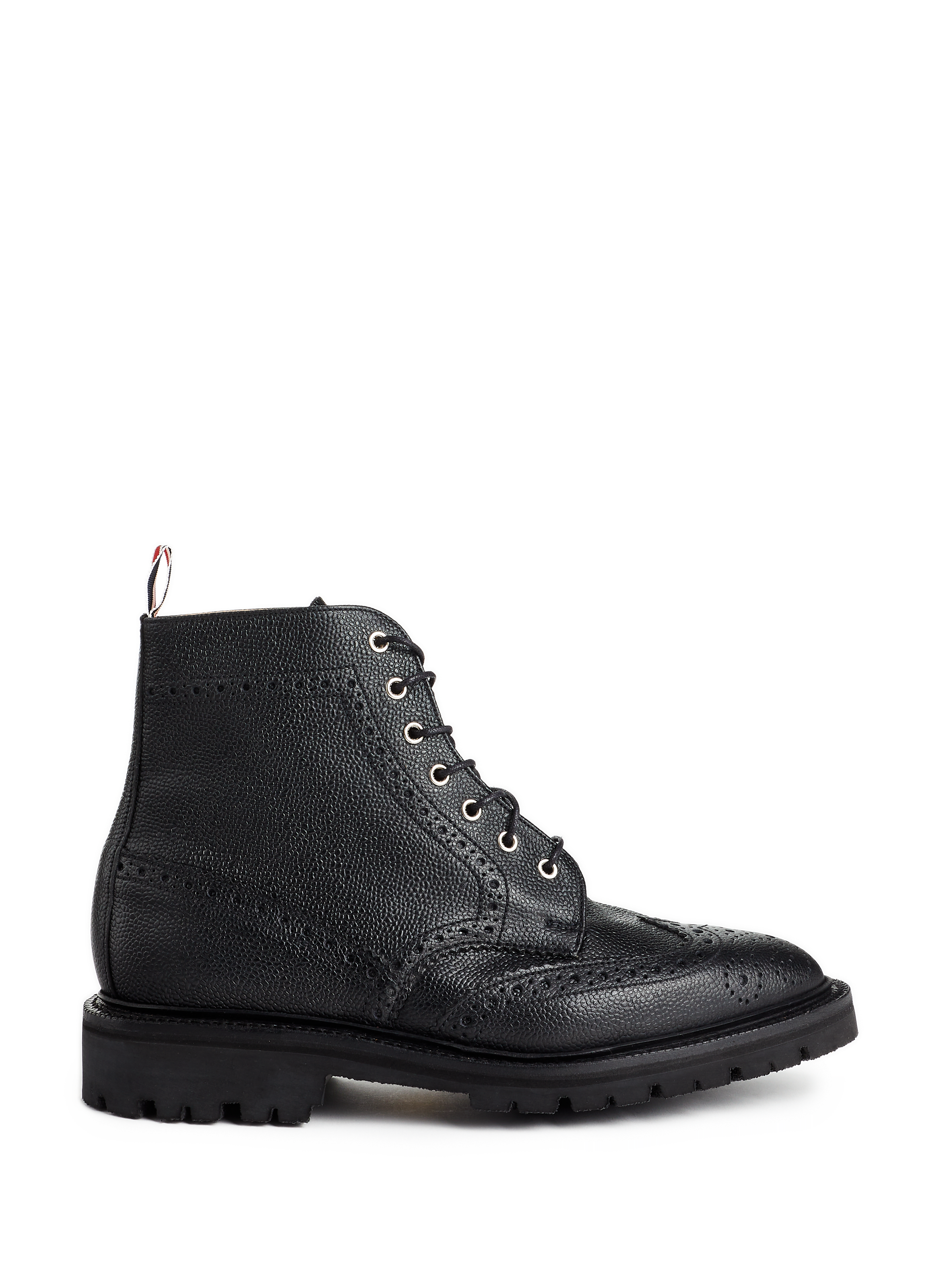 black wingtip boot