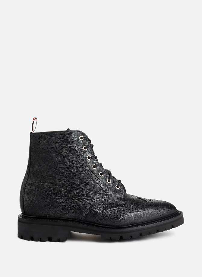 Wingtip leather ankle boots THOM BROWNE