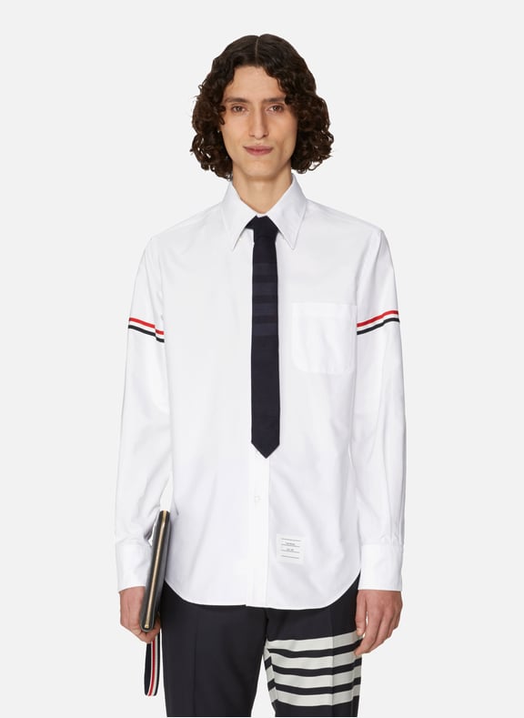 Straight cut cotton Shirt White by THOM BROWNE THOM BROWNE Straight cut cotton Shirt White
