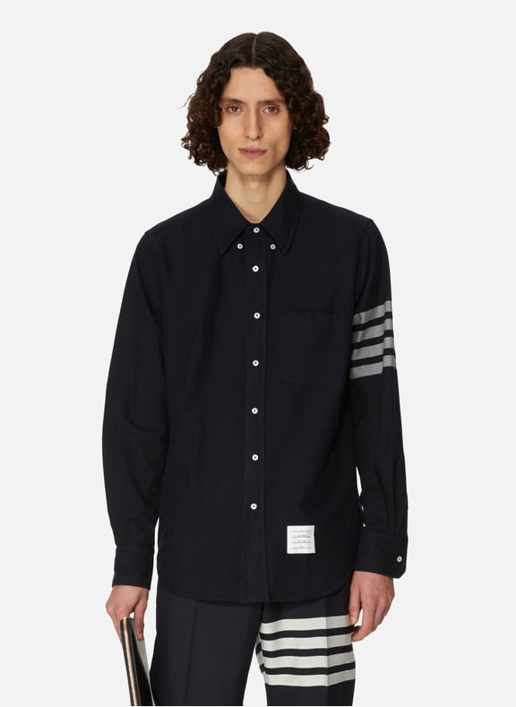 Cotton Shirt Blue by THOM BROWNE THOM BROWNE Cotton Shirt Blue