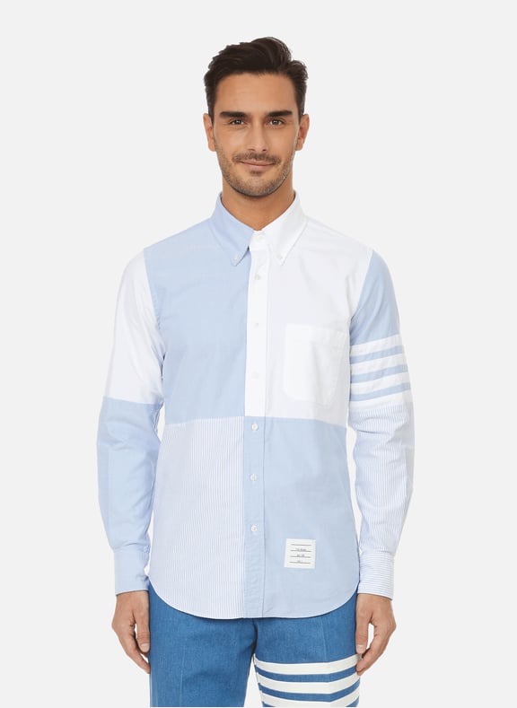 Cotton shirt Blue by THOM BROWNE THOM BROWNE Cotton shirt Blue