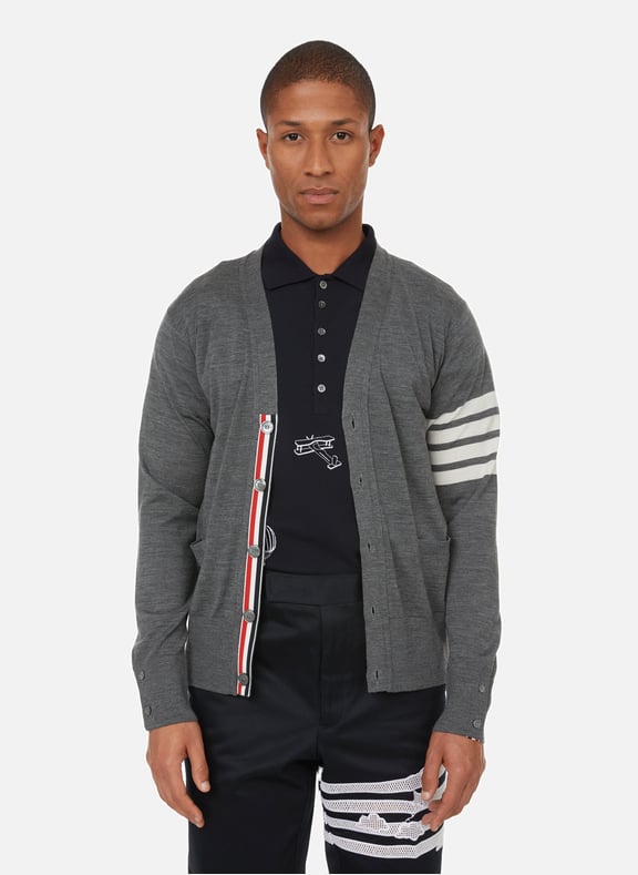 MERINO WOOL CARDIGAN THOM BROWNE for MEN Printemps