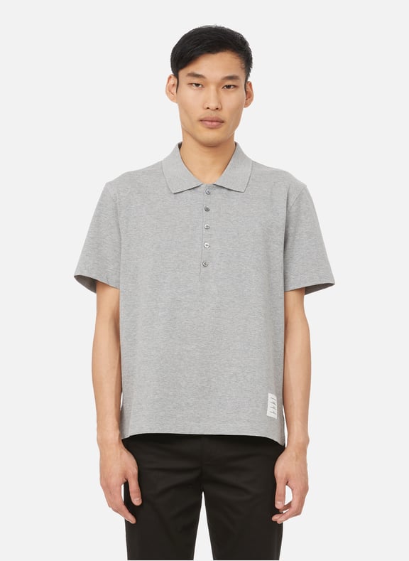 Patch polo shirt Grey by THOM BROWNE THOM BROWNE Patch polo shirt Grey