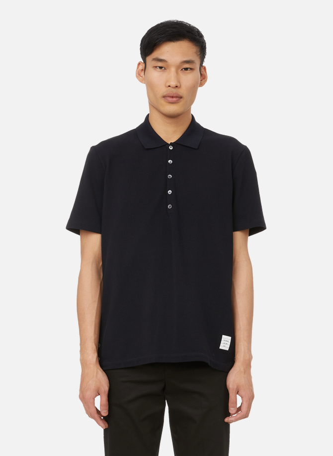Polo shirt with logo patch THOM BROWNE