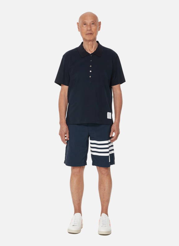 THOM BROWNE Cotton jersey casual Polo shirt  Blue