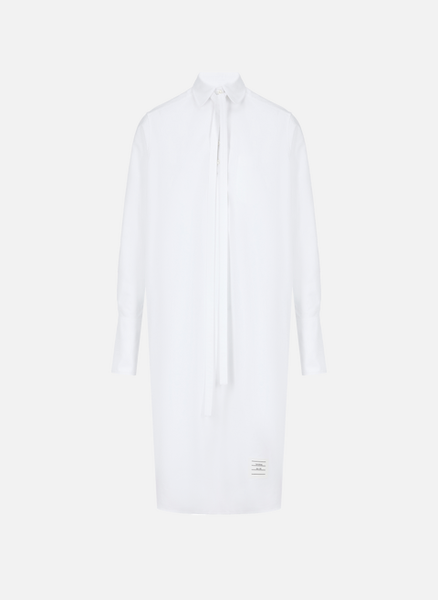 Robe chemise en coton WhiteTHOM BROWNE 