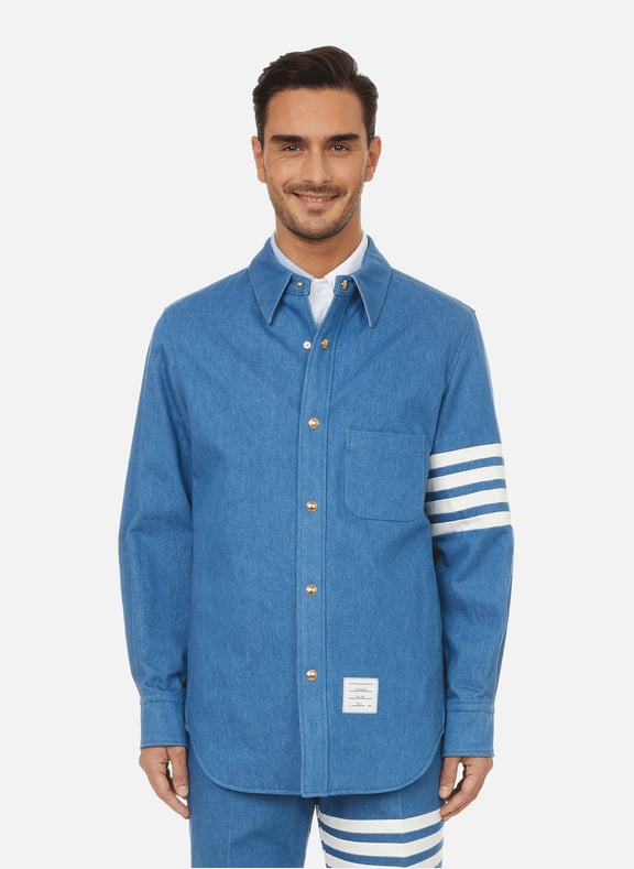 Cotton overshirt Blue by THOM BROWNE THOM BROWNE Cotton overshirt Blue
