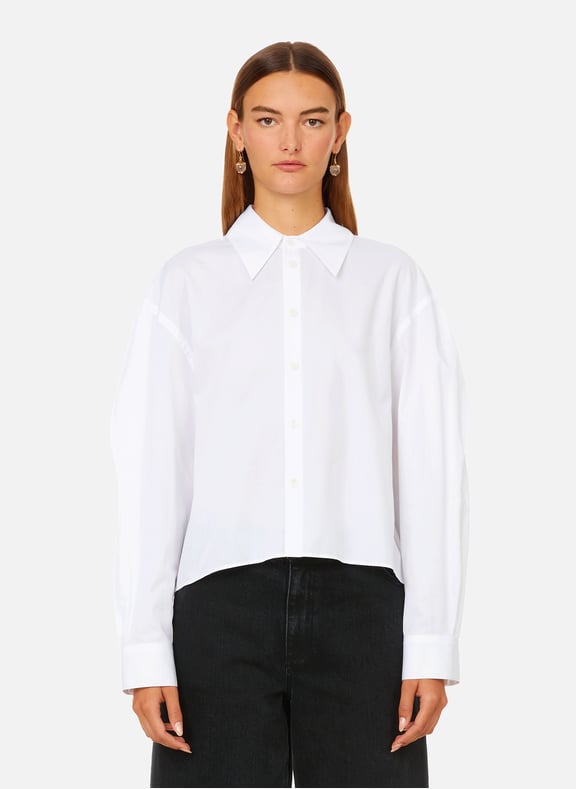 Cropped boyfriend shirt White by TIBI TIBI Cropped boyfriend shirt White