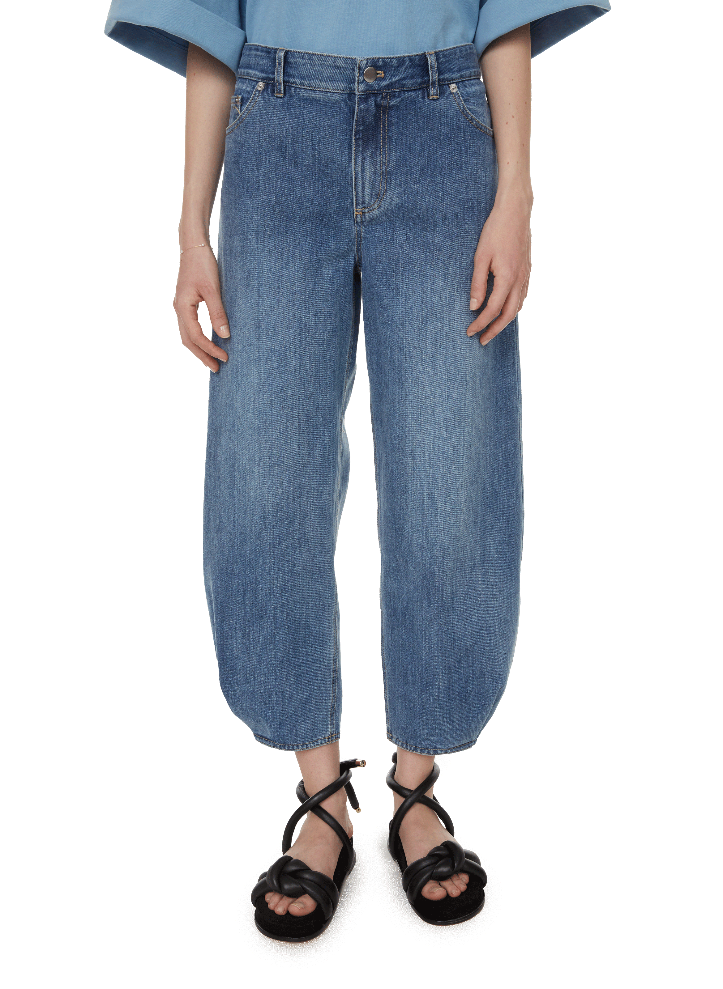 LOOSE-FIT COTTON DENIM JEANS - TIBI for 