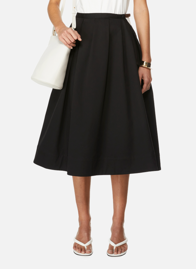 Asymmetric cotton-blend midi skirt TIBI
