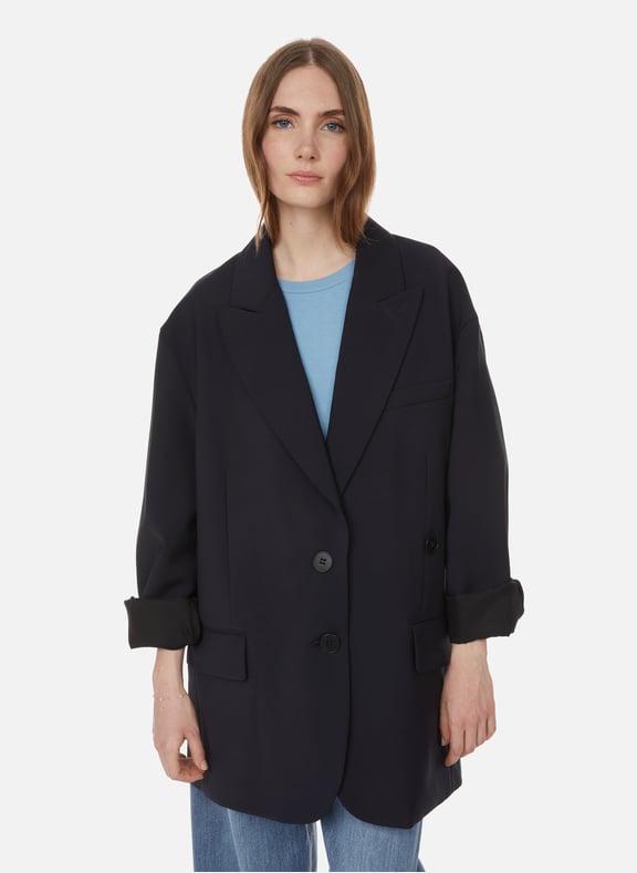 Oversized wool-blend jacket Blue by TIBI TIBI Oversized wool-blend jacket Blue