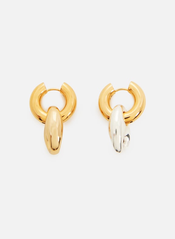 Coffee bean earrings Multicolour by TIMELESS PEARLY TIMELESS PEARLY Coffee bean earrings Multicolour