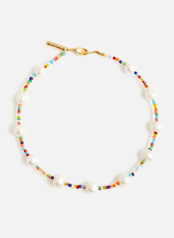 Freshwater pearl and glass bead necklace Multicolour by TIMELESS PEARLY TIMELESS PEARLY Freshwater pearl and glass bead necklace Multicolour