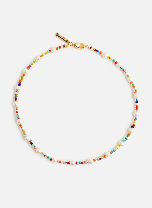Freshwater pearl and glass bead necklace Multicolour by TIMELESS PEARLY TIMELESS PEARLY Freshwater pearl and glass bead necklace Multicolour