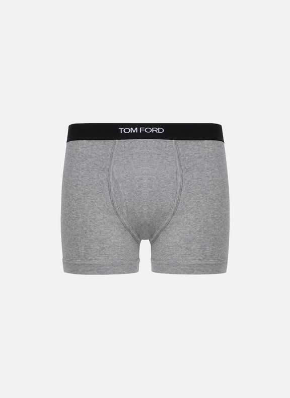Boxers in plain cotton Grey by TOM FORD UNDERWEAR TOM FORD UNDERWEAR Boxers in plain cotton Grey