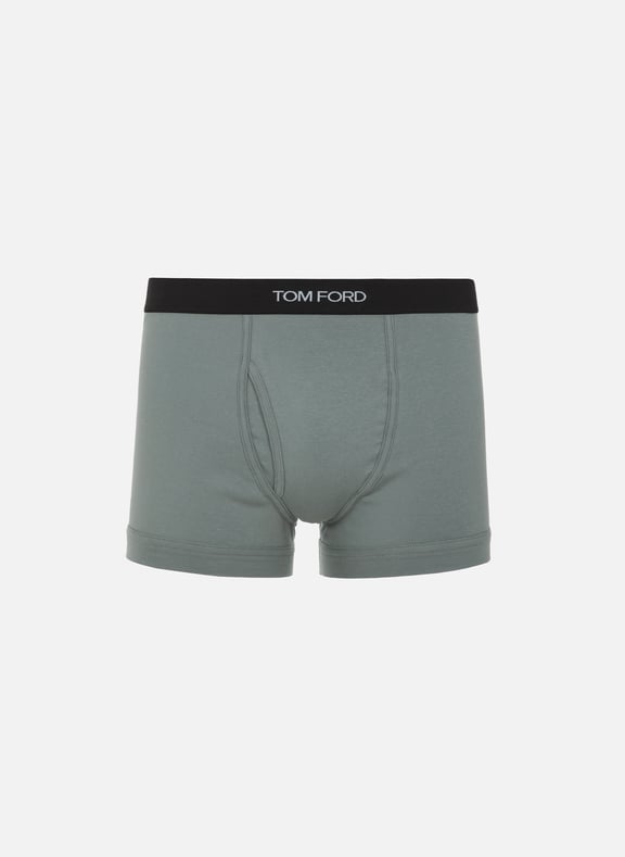 Stretch cotton boxers Grey by TOM FORD UNDERWEAR TOM FORD UNDERWEAR Stretch cotton boxers Grey