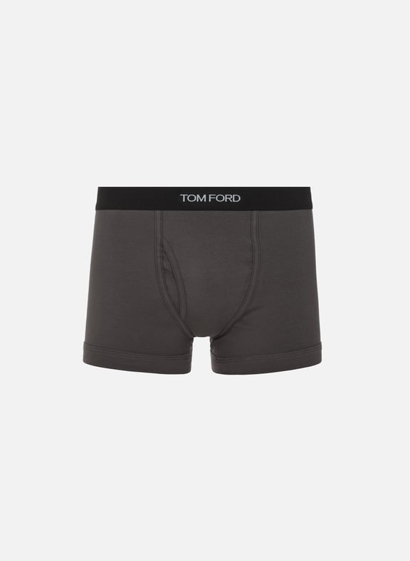 Stretch cotton boxers Grey by TOM FORD UNDERWEAR TOM FORD UNDERWEAR Stretch cotton boxers Grey
