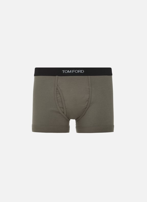 Stretch cotton boxers Grey by TOM FORD UNDERWEAR TOM FORD UNDERWEAR Stretch cotton boxers Grey