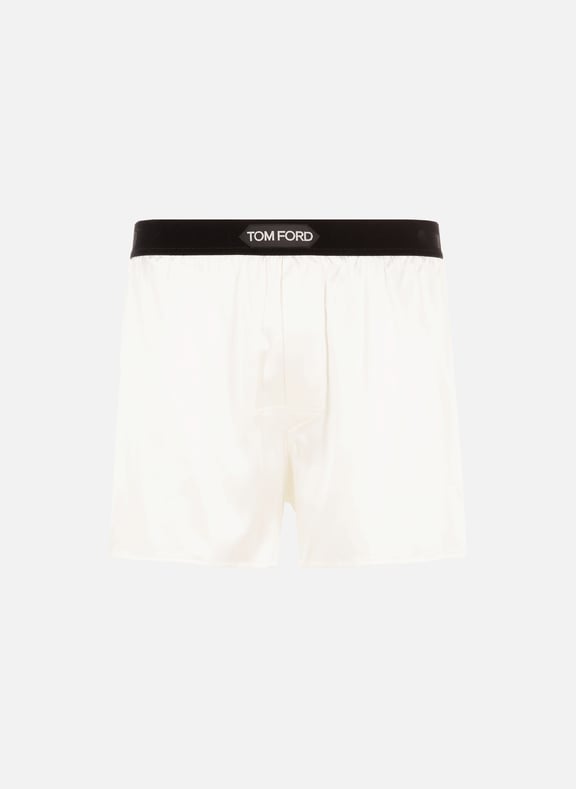 Silk boxers White by TOM FORD UNDERWEAR TOM FORD UNDERWEAR Silk boxers White