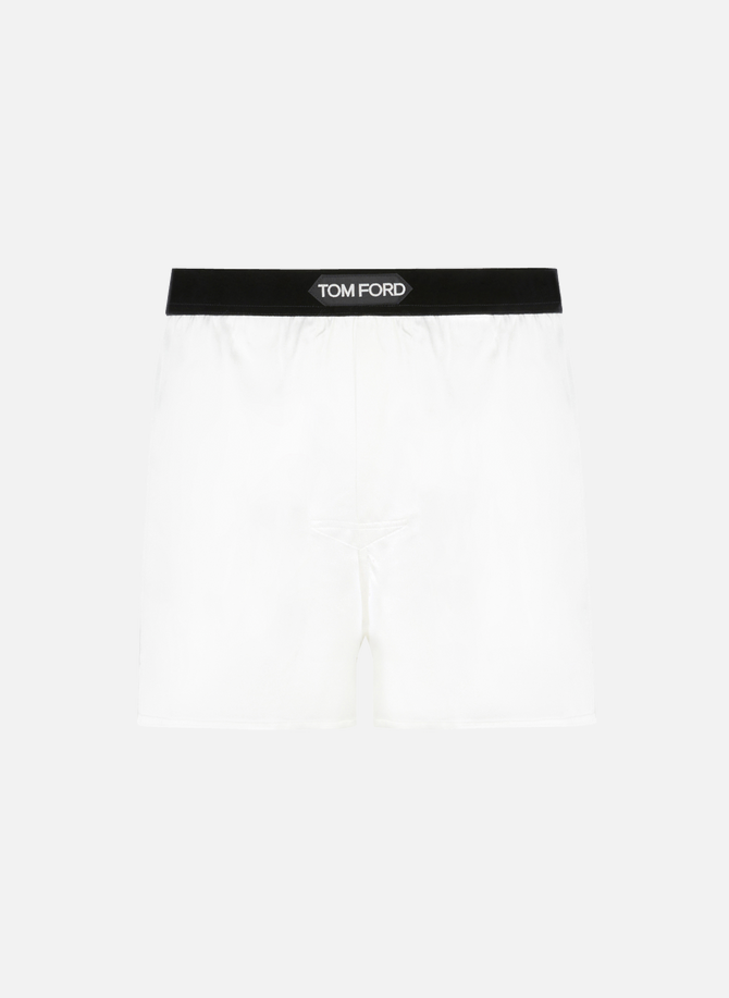 Plain silk boxer shorts TOM FORD