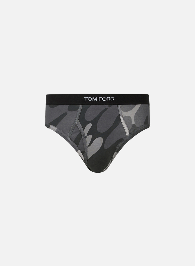 Printed cotton briefs TOM FORD