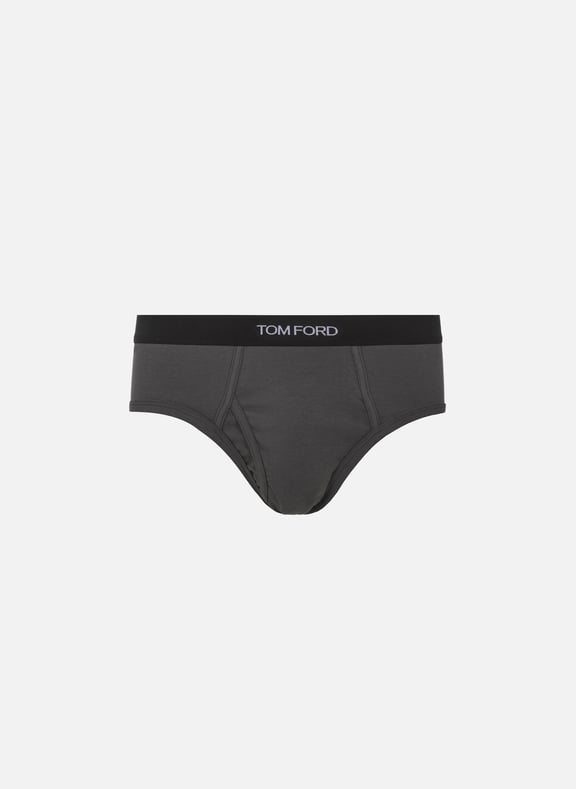 Stretch cotton kangaroo briefs Grey by TOM FORD UNDERWEAR TOM FORD UNDERWEAR Stretch cotton kangaroo briefs Grey
