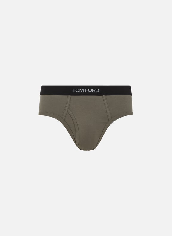 Stretch cotton kangaroo briefs Grey by TOM FORD UNDERWEAR TOM FORD UNDERWEAR Stretch cotton kangaroo briefs Grey