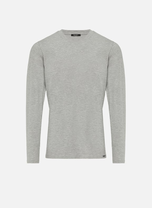 Long-sleeved T-shirt Grey by TOM FORD UNDERWEAR TOM FORD UNDERWEAR Long-sleeved T-shirt Grey