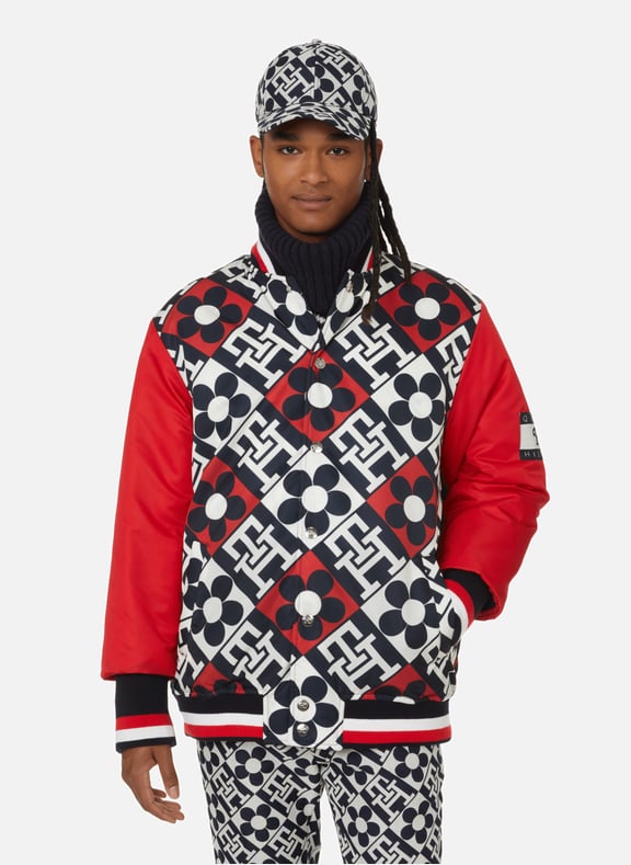 Tommy hilfiger men's 2025 varsity hooded puffer jacket