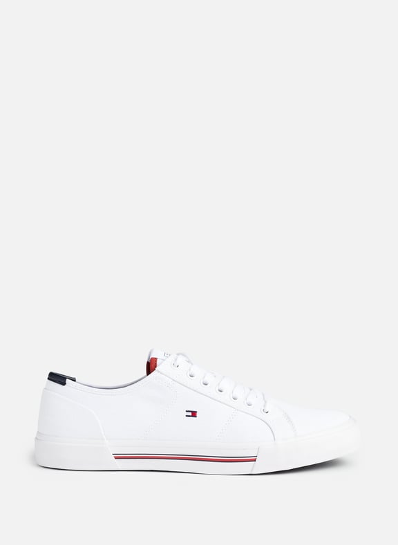 Core Corporate cotton canvas sneakers White by TOMMY HILFIGER TOMMY HILFIGER Core Corporate cotton canvas sneakers White