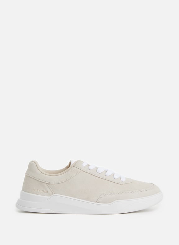 Elevated suede sneakers Beige by TOMMY HILFIGER TOMMY HILFIGER Elevated suede sneakers Beige