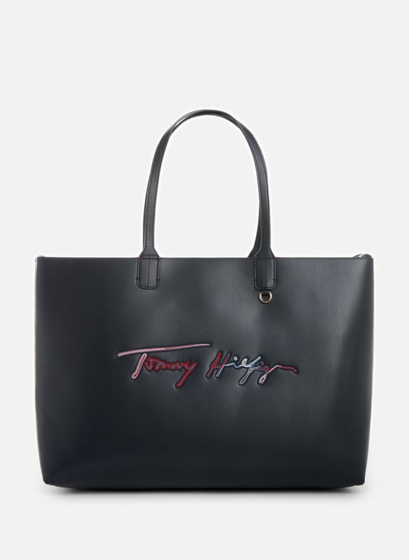 Logo tote bag Blue by TOMMY HILFIGER TOMMY HILFIGER Logo tote bag Blue