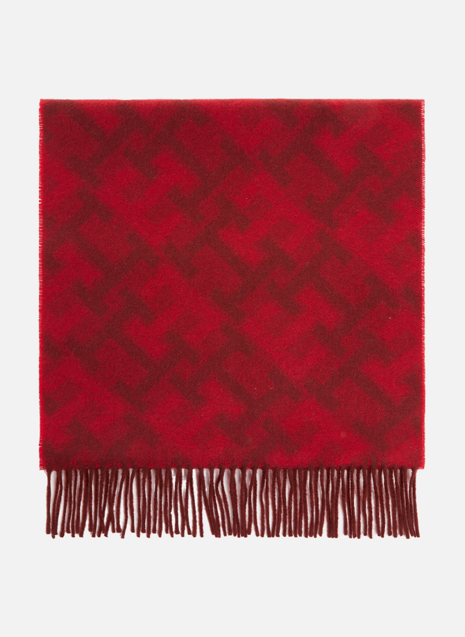 Monogram wool-blend scarf TOMMY HILFIGER