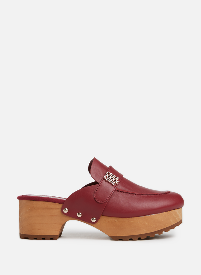 Leather clogs TOMMY HILFIGER