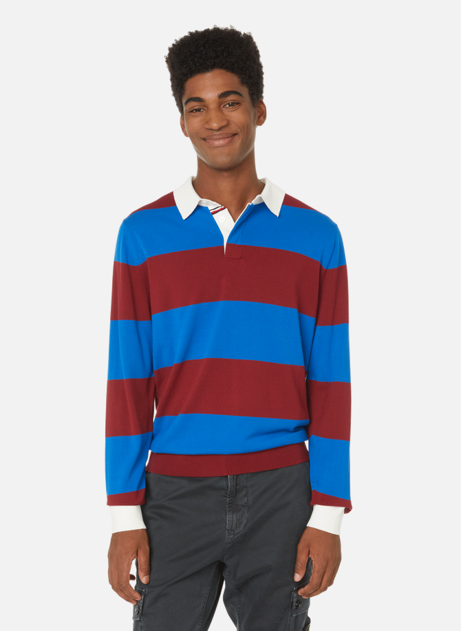 Striped long-sleeve cotton polo shirt TOMMY HILFIGER