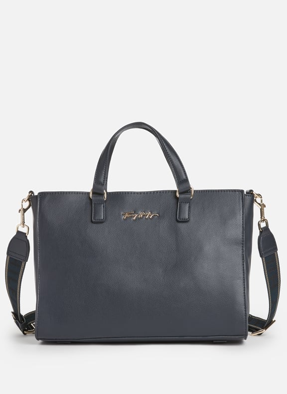 Recycled polyester-blend handbag Blue by TOMMY HILFIGER TOMMY HILFIGER Recycled polyester-blend handbag Blue
