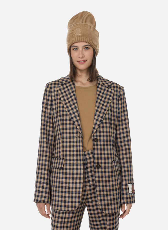 Fitted wool-blend check jacket TOMMY HILFIGER