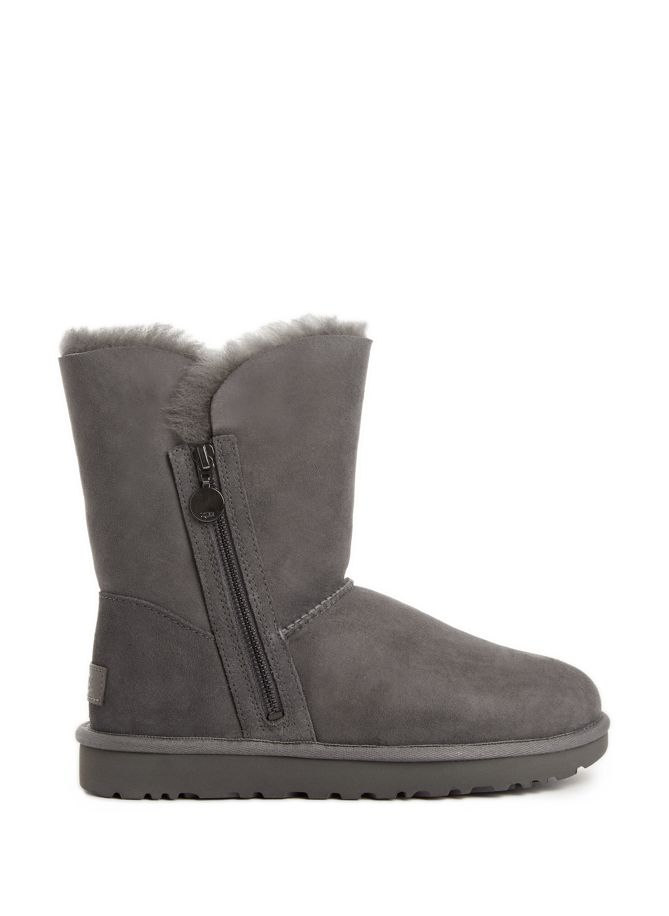 ugg classic zip short suede boot