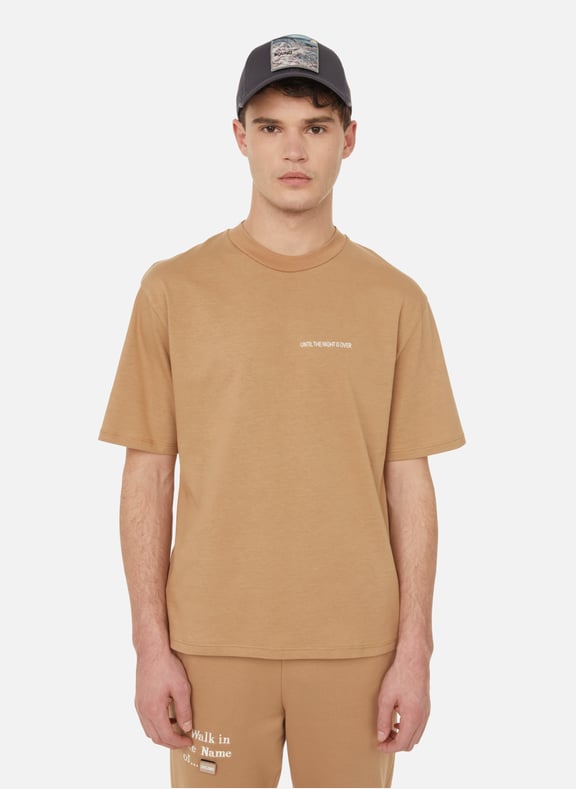 Cotton T-shirt Brown by UNTIL THE NIGHT IS OVER UNTIL THE NIGHT IS OVER Cotton T-shirt Brown