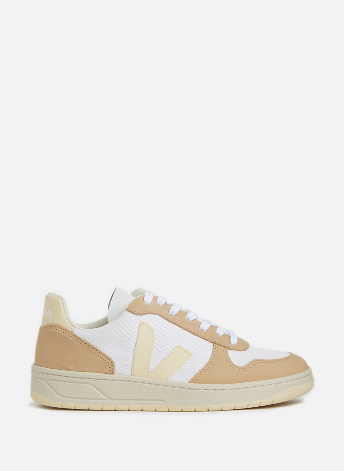 V-10 canvas and mesh low-top sneakers VEJA