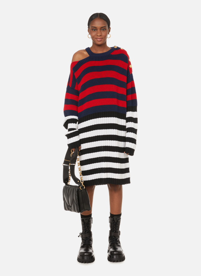 Striped knitted dress BALMAIN