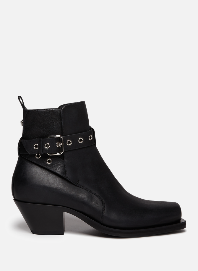 Stivale western leather Ankle Boots  VERSACE