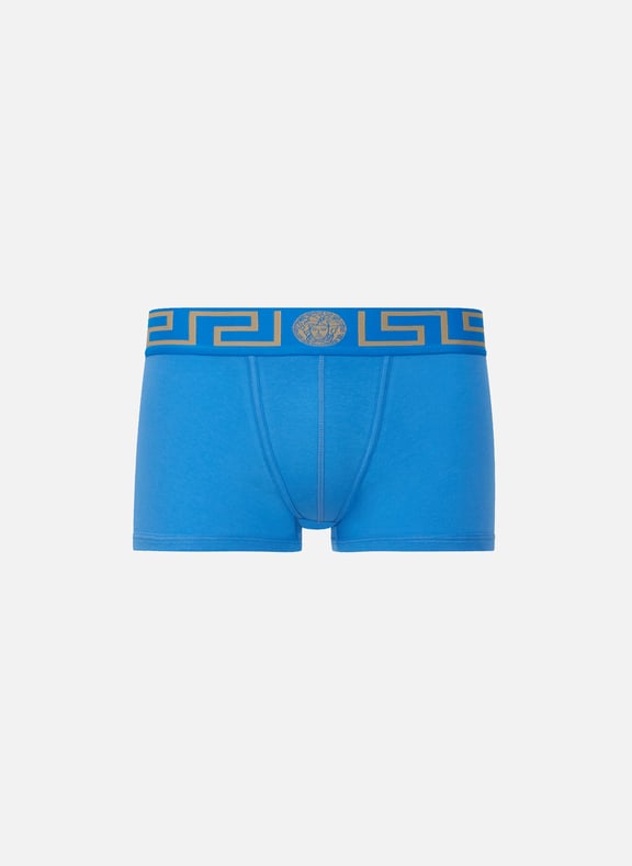 Greca cotton Boxers Blue by VERSACE VERSACE Greca cotton Boxers Blue
