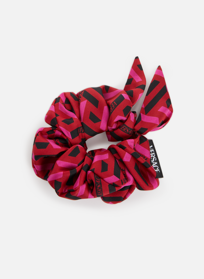 Silk scrunchie with logo VERSACE