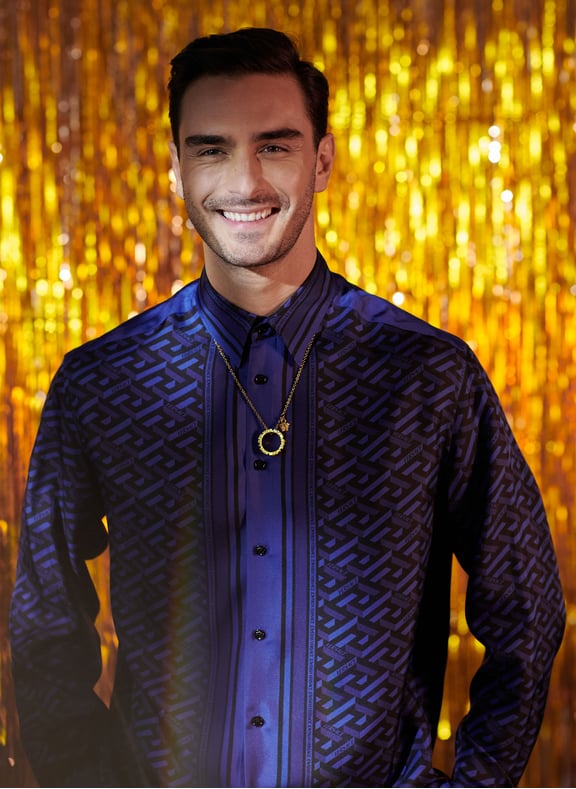 Logo necklace Golden by VERSACE VERSACE Logo necklace Golden