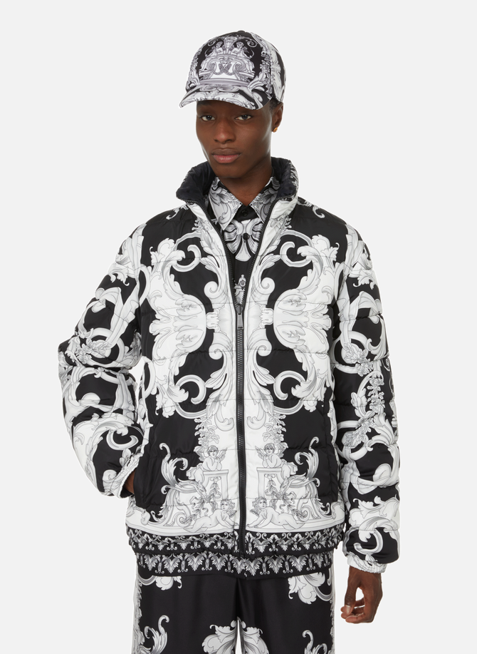 Down jacket with iconic print VERSACE