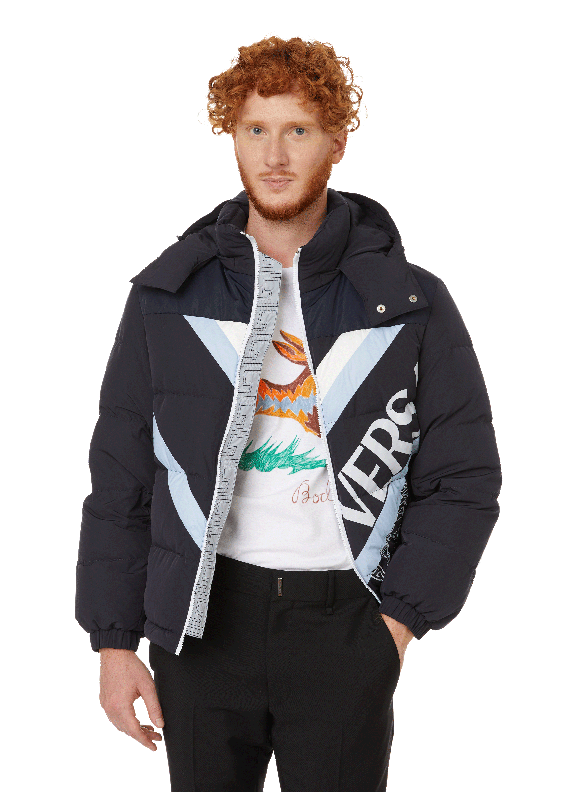 PRINTED DOWN JACKET - VERSACE for MEN 