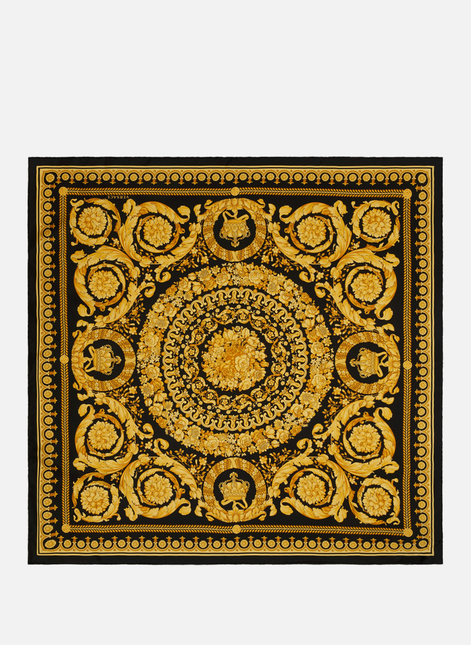 Large Barocco printed silk square scarf  VERSACE
