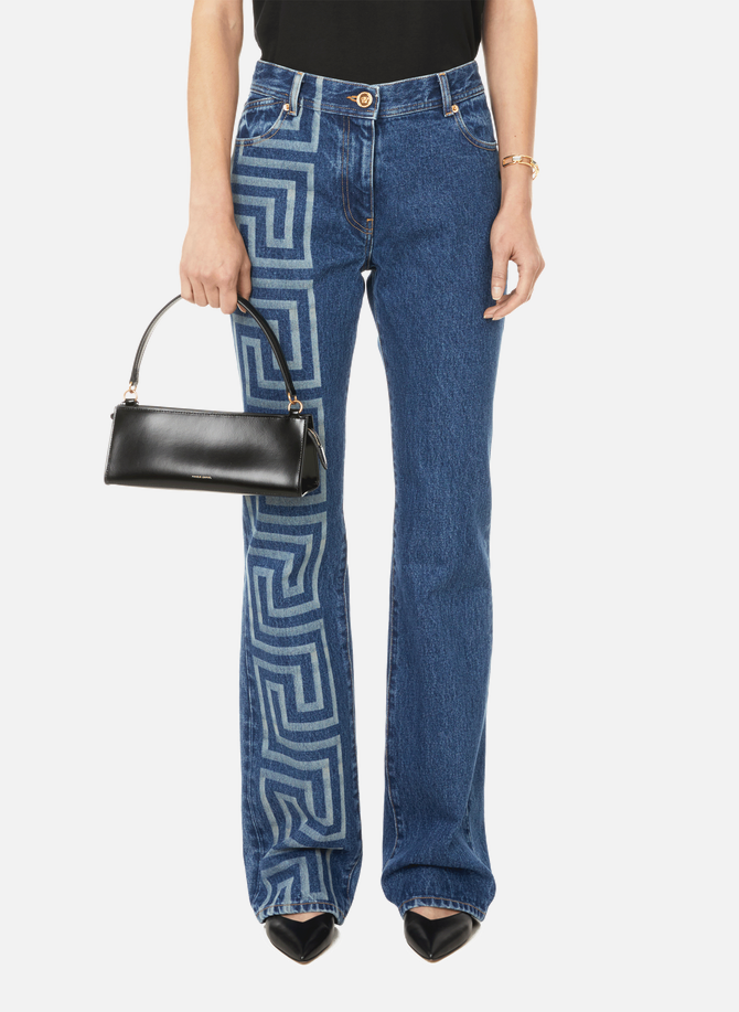 Flare jeans with the Greca motif VERSACE